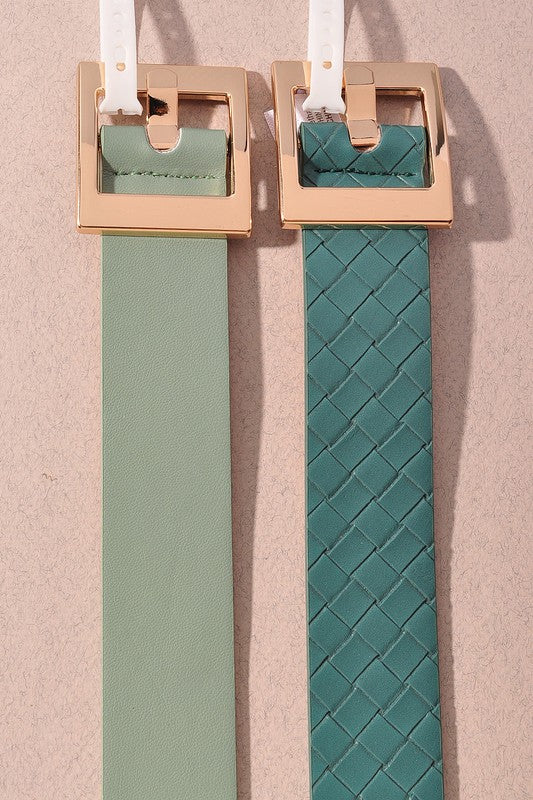 Gold Square Buckle Belt