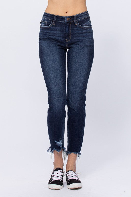 Stevie Midrise Destroy Slim Fit Jeans-Judy Blue
