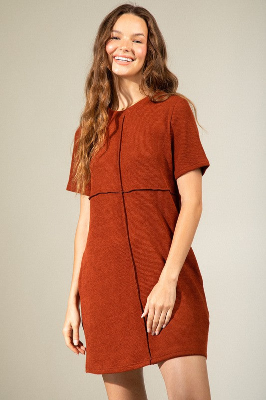 Rust Pocket Dress