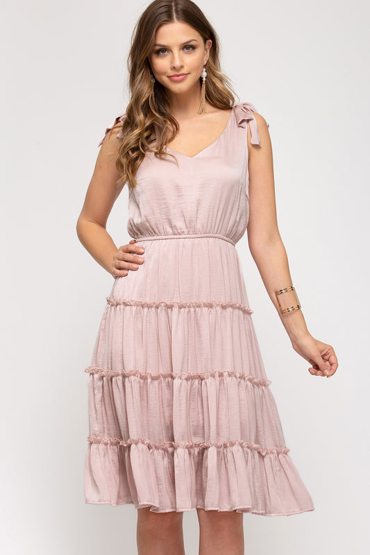 Ecru Tiered Dress