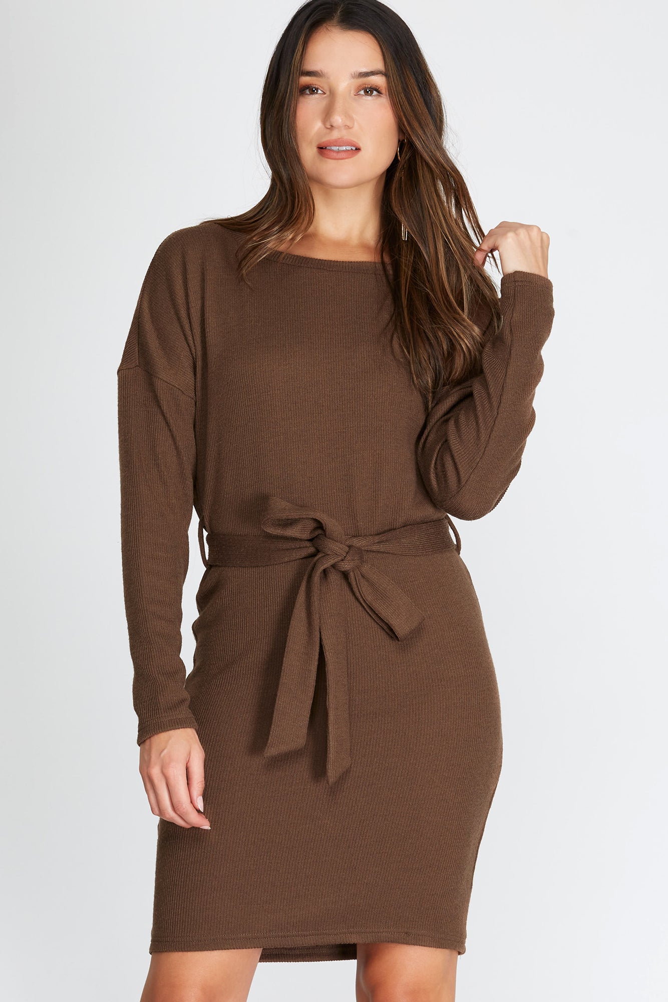 Mocha Rib Knit Dress