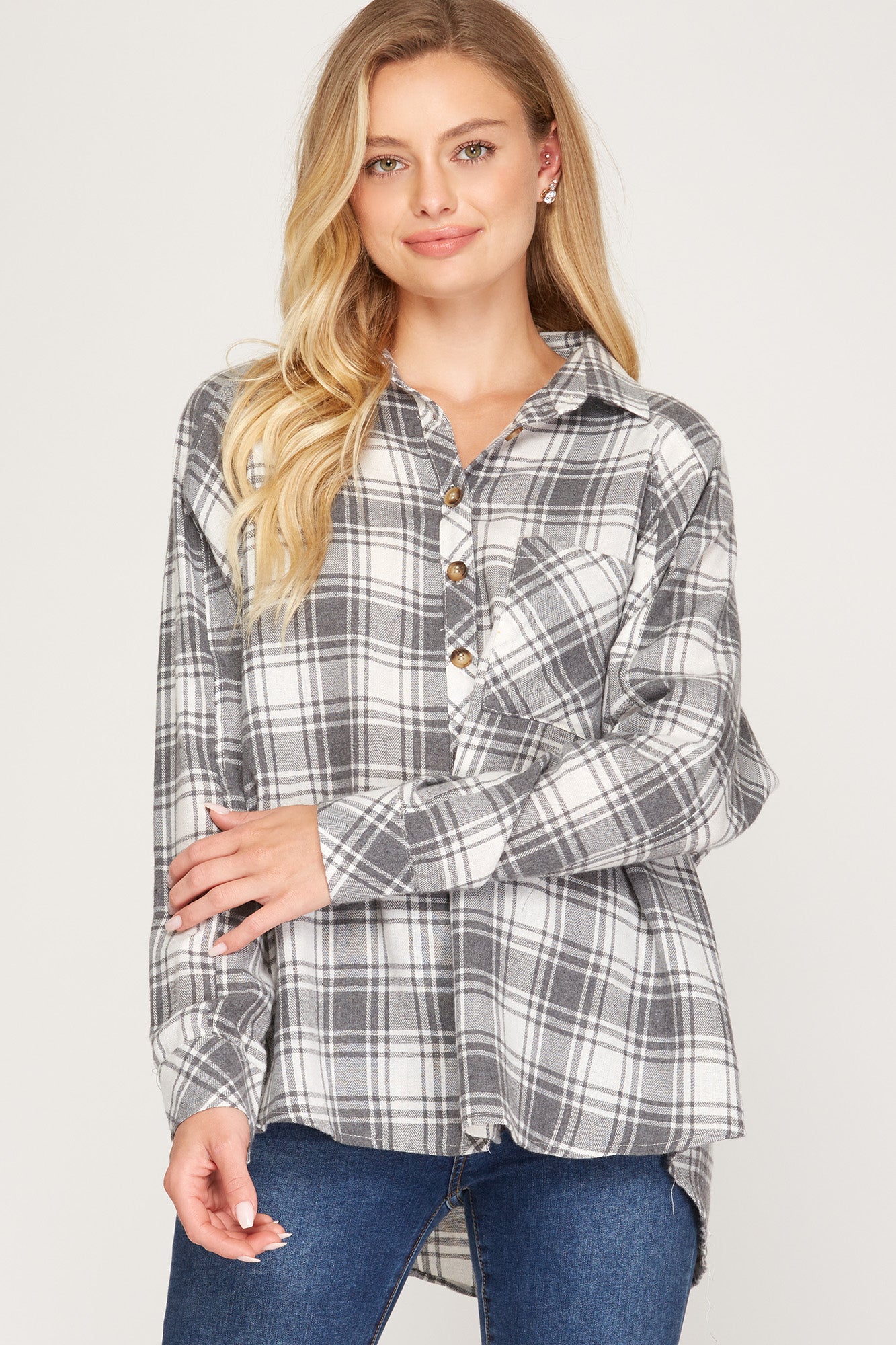 Fall In The Air Flannel Top