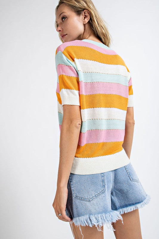 Lurex Stripe Top