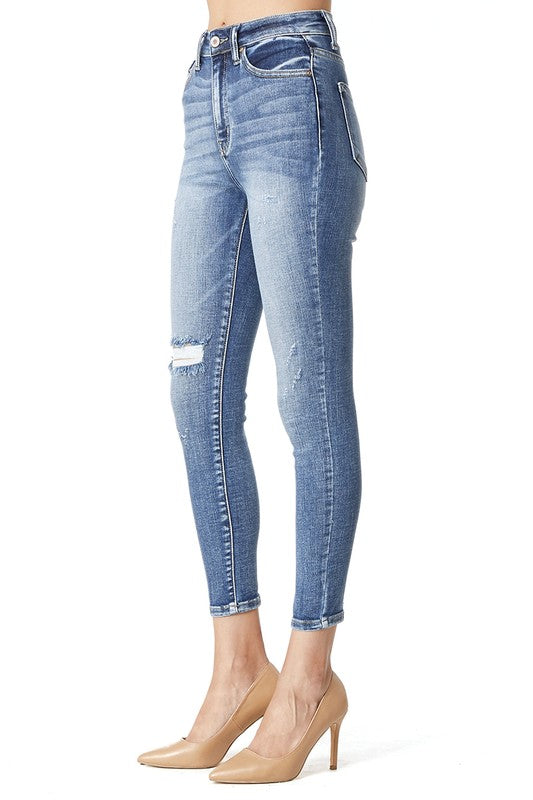 Courtney Distressed Skinny Jeans-KanCan