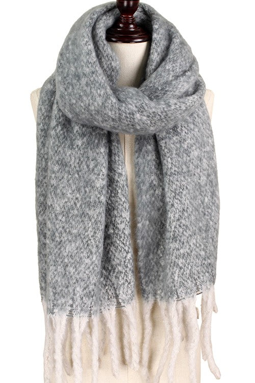 Grey Two-Tone Scarf