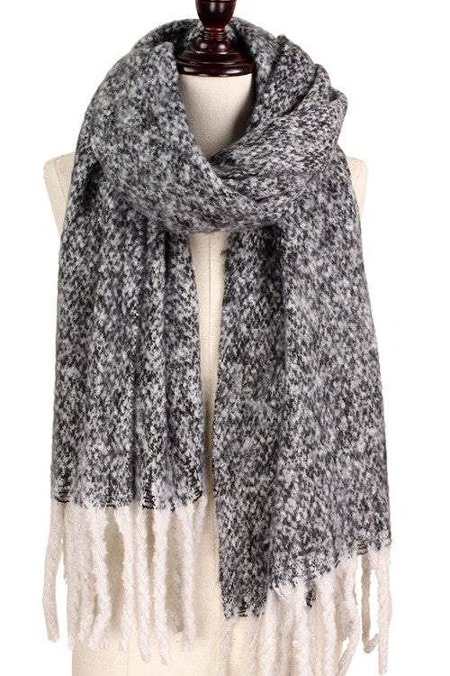 Black Two-Tone Scarf