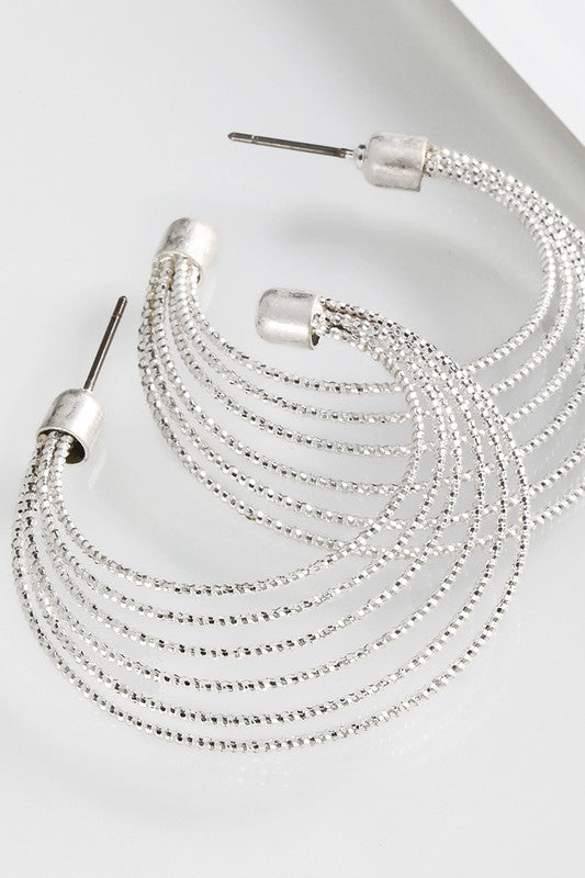 Intricate Layered Hoop Earrings