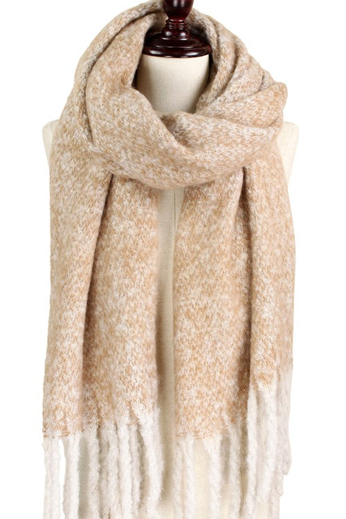 Beige Two-Tone Scarf