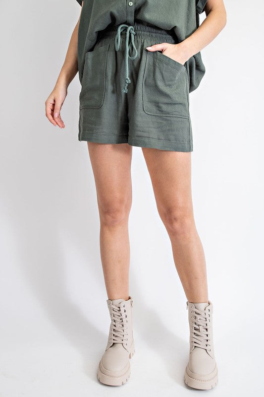 Linen Shorts With Pockets