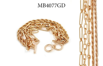 Gold Link Toggle Bracelet