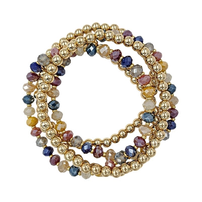 Crystal and Gold Bead Set