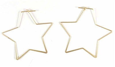 Matte 2" Star Earring