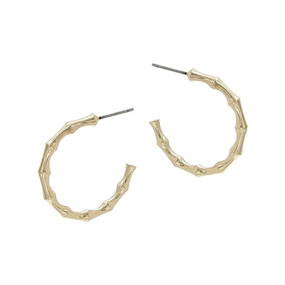 Bamboo Hoop 1.25" Earring