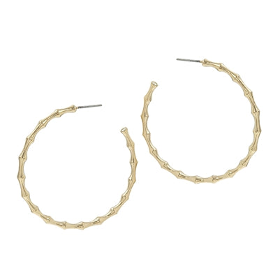 Bamboo Hoop 1.75" Earring