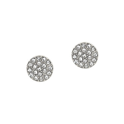 Pave Small Circle Stud Earring