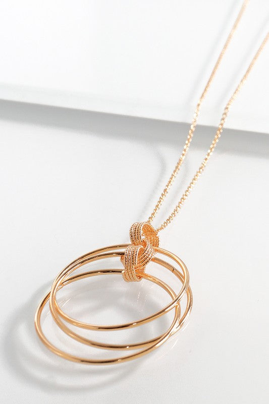 Gold Layered Ring Necklace