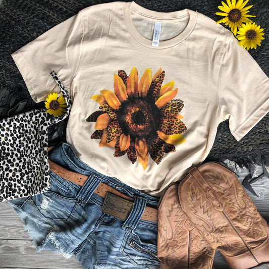 Leopard Sunflower Tee
