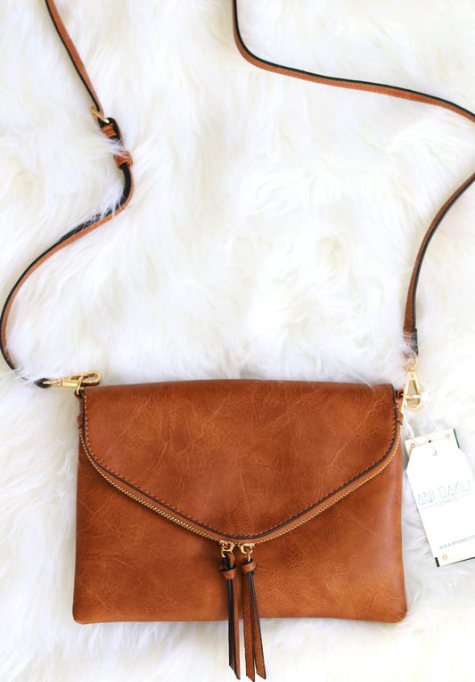 Envelope Crossbody-Brown