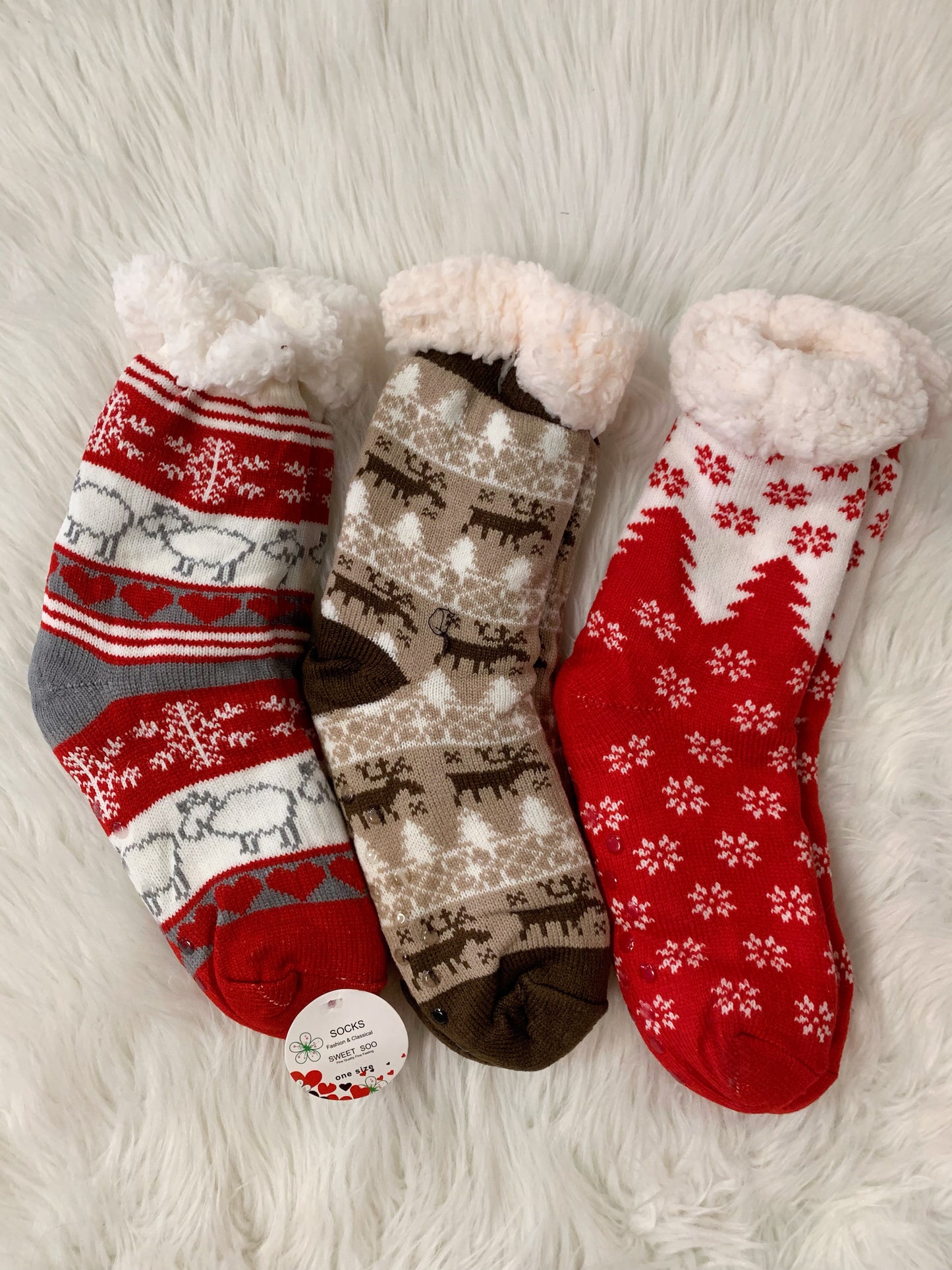 Sherpa Christmas Socks