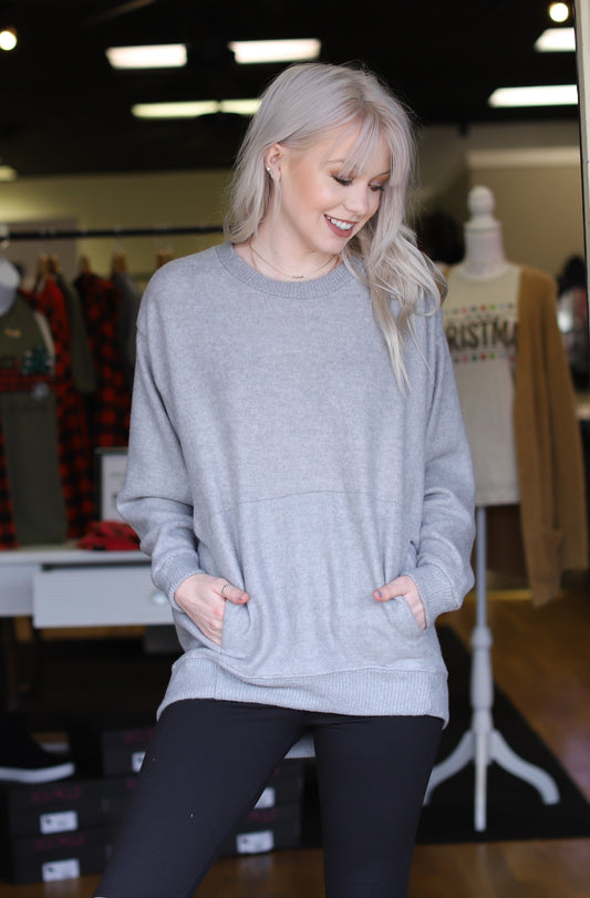 Brushed Knit Pullover Top