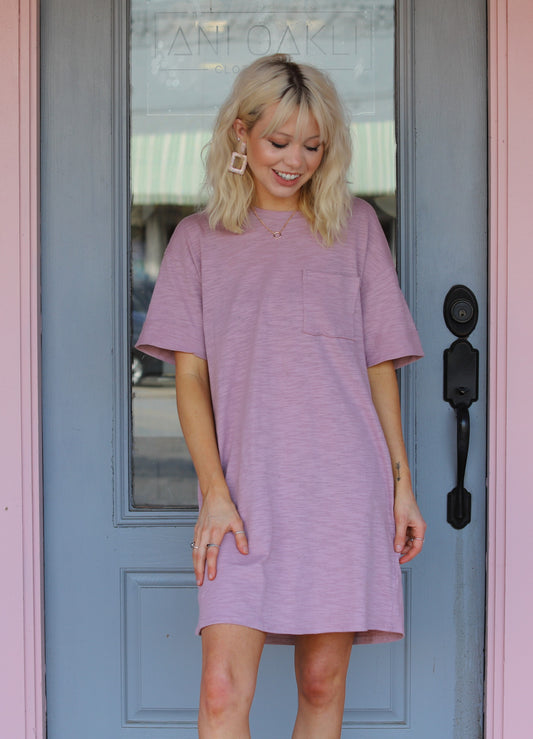 Mauve T-Shirt Dress