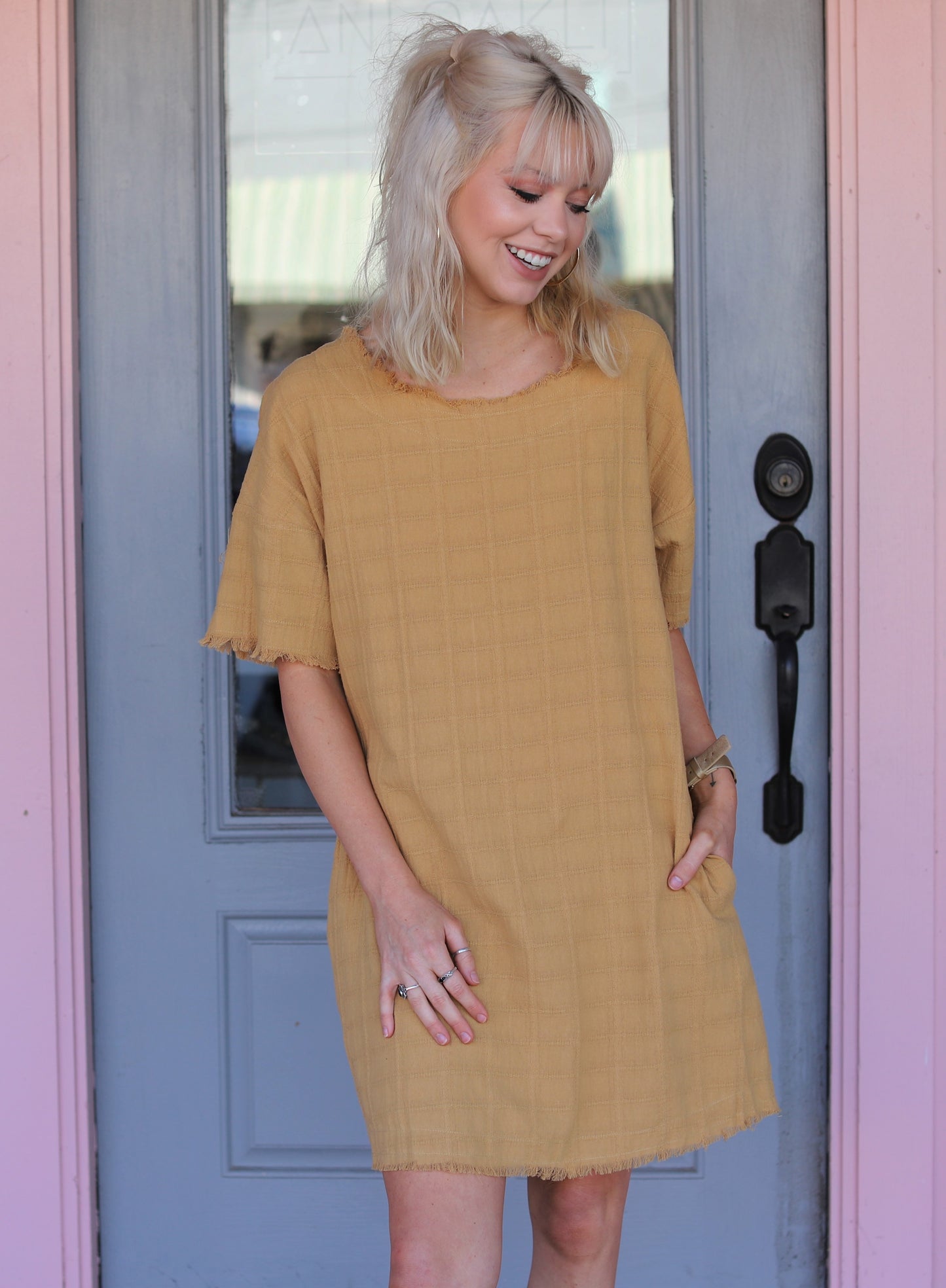 Mustard Linen Dress
