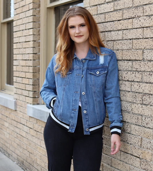 Varsity Denim Jacket