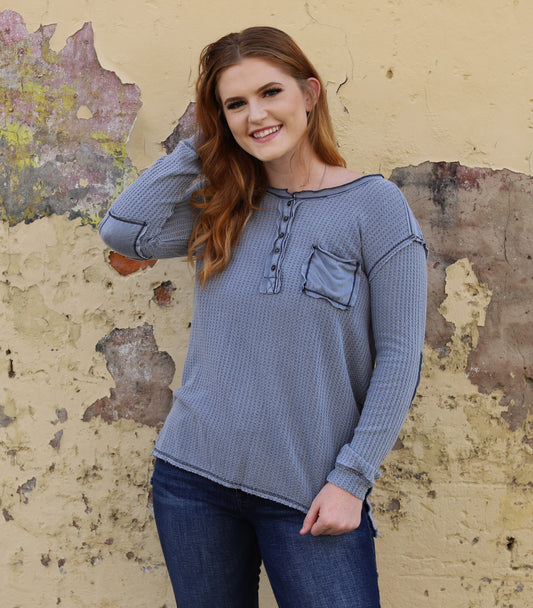 Stone Washed Thermal Top