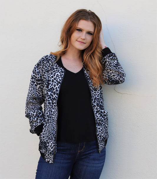 Leopard Bomber Jacket