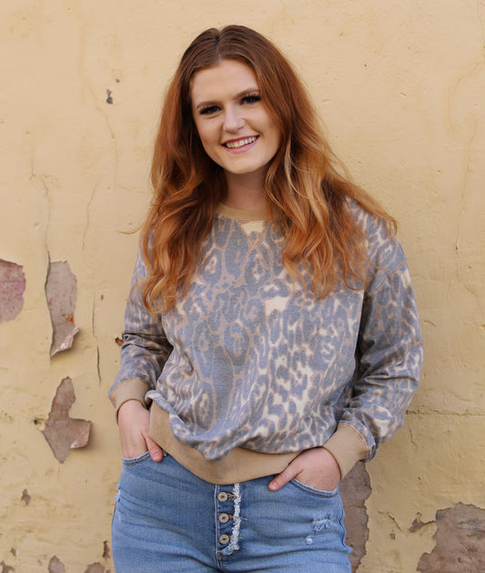 Leopard Pullover Top