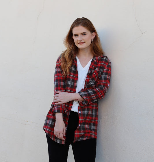 Red Flannel Top
