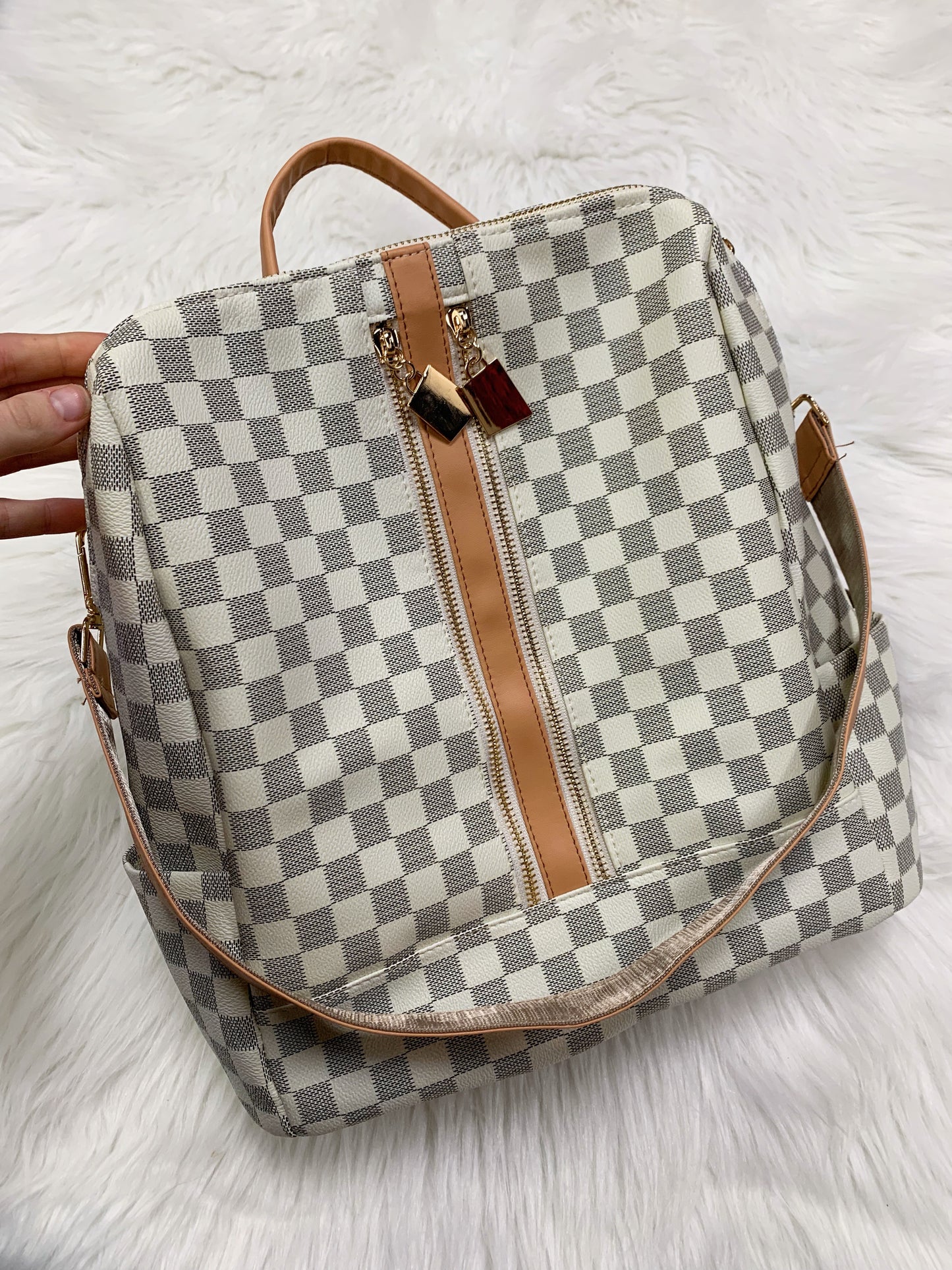 Tory Checkered Backpack