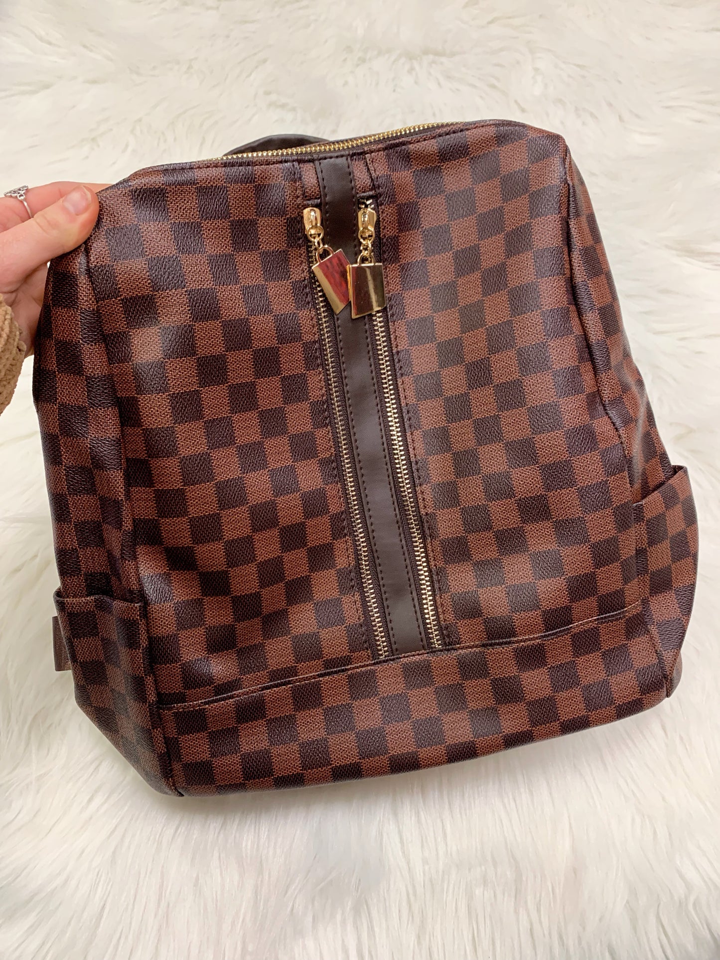 Tory Checkered Backpack