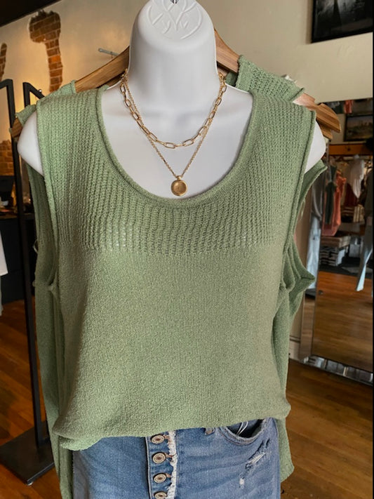Pointelle Tank Top