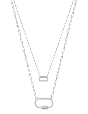 Double Layered Carabiner Necklace