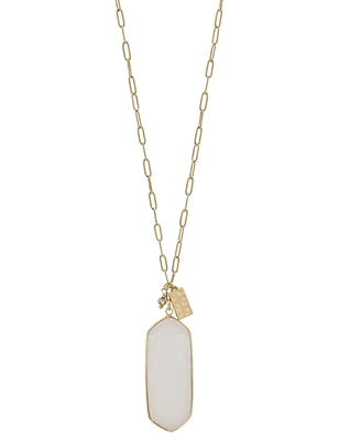 Gold Chain with Natural Stone Necklace