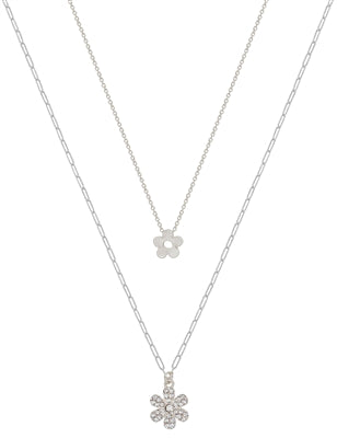 Rhinestone Flower Necklace