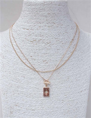 Chain Layered Starburst Necklace