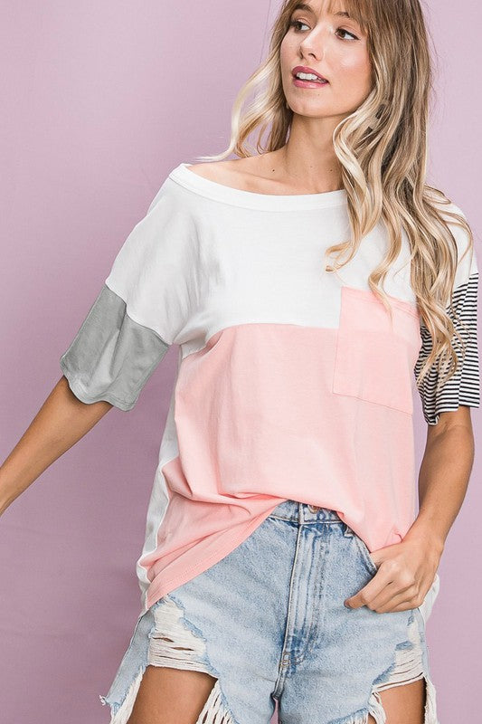 Samantha Color Block Top