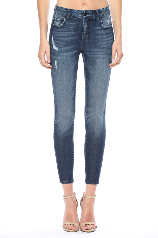 Vanessa Distressed Skinny Jeans-Cello