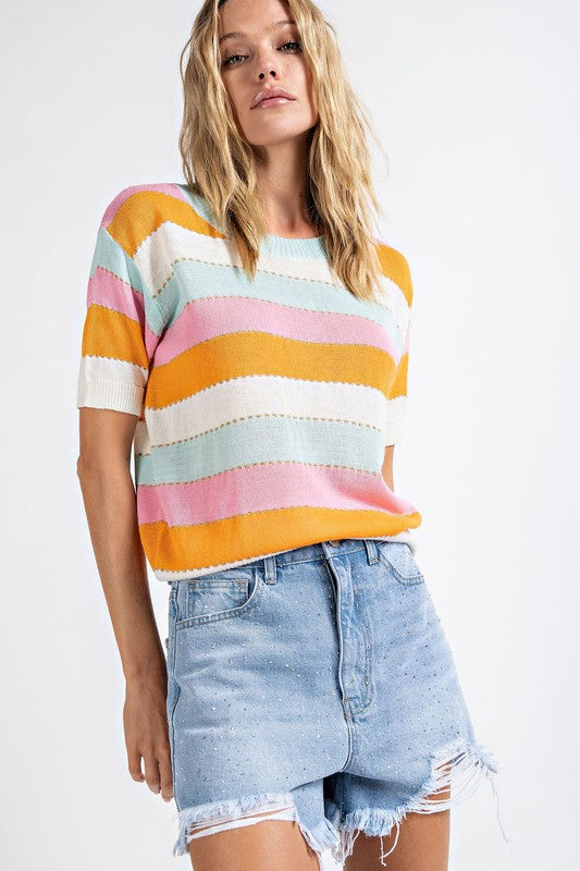 Lurex Stripe Top