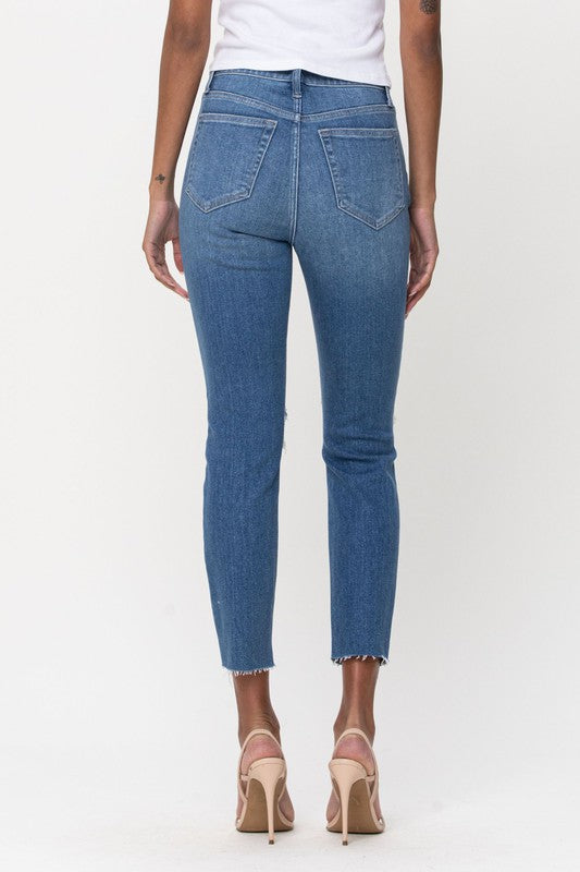 Becky High Rise Mom Skinny- Cello