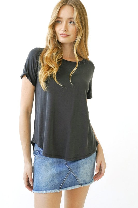 Solid Round Neck Tees