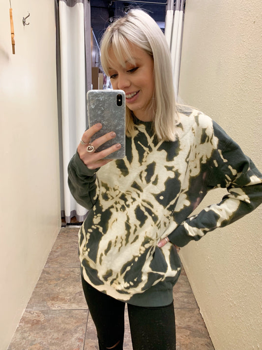 Charcoal Bleached Sweatshirt
