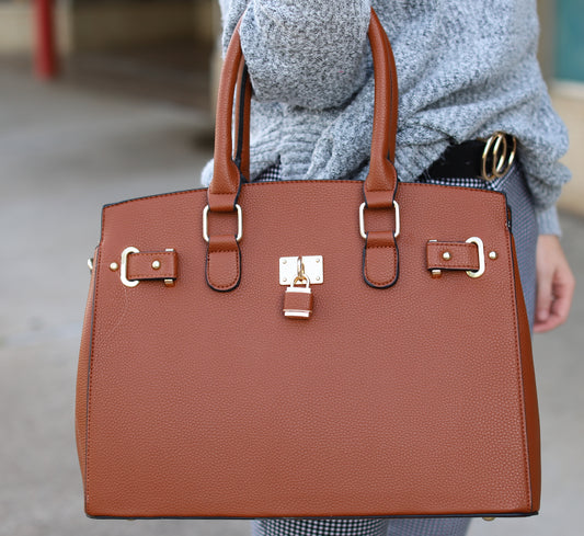 Brown Lock Purse