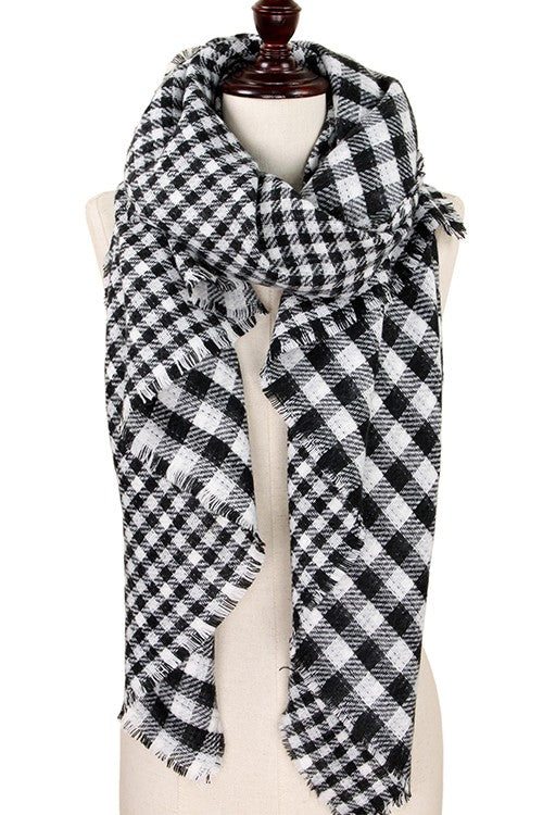 Black Buffalo Check Scarf