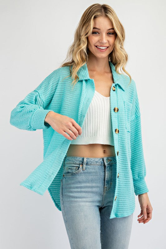 Waffle Knit Shacket