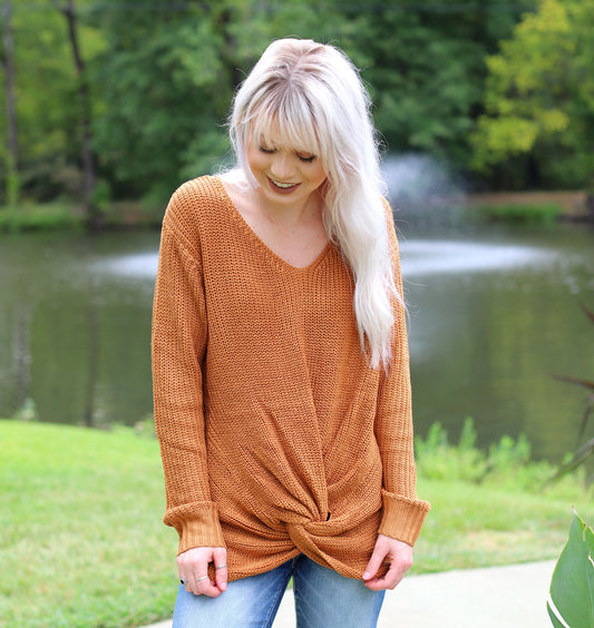 Caramel Twist Sweater