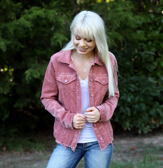 Blush Corduroy Jacket