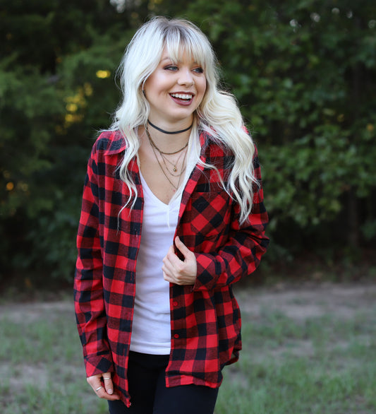Faux Fur Lined Flannel
